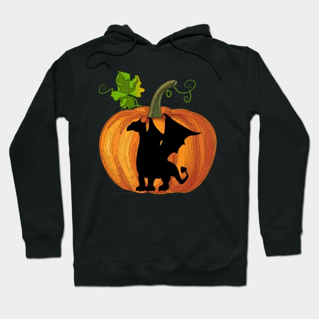 Dragon in pumpkin Hoodie by Flavie Kertzmann